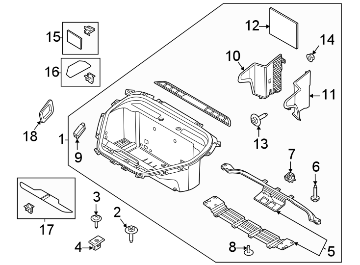 Diagram Hood. Cargo area. for your 1996 Ford F-150   