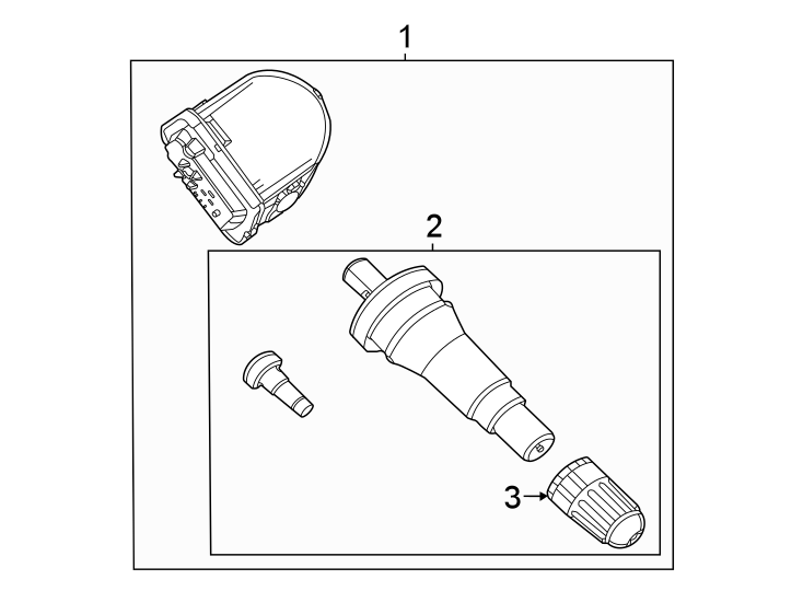 Diagram Tire pressure monitor components. for your Ford Transit Connect  