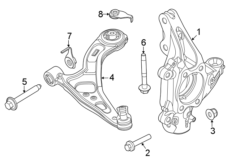 Diagram Front suspension. Suspension components. for your 2014 Lincoln MKZ   