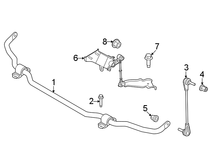 Diagram Front suspension. Stabilizer bar & components. for your 2012 Lincoln MKZ   