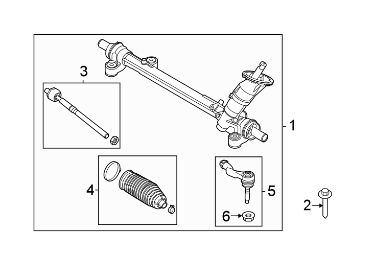 Diagram Steering gear & linkage. for your 2018 Ford F-150 5.0L V8 FLEX A/T RWD XL Extended Cab Pickup Fleetside 