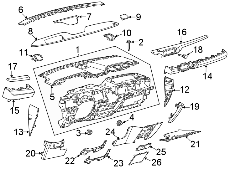 Diagram Instrument panel. for your 1990 Ford Bronco   