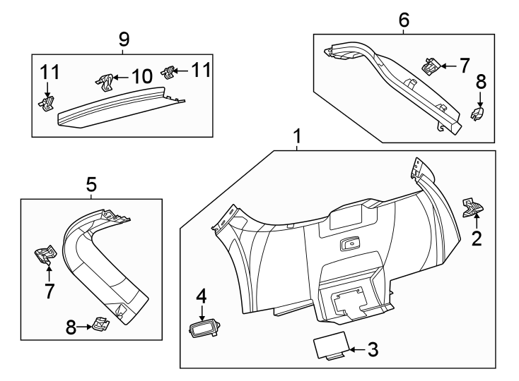 Diagram Lift gate. Interior trim. for your 2022 Ford F-150  SSV Crew Cab Pickup Fleetside 