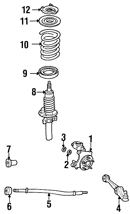 Diagram FRONT SUSPENSION. SUSPENSION COMPONENTS. for your 2020 Ford F-150 3.0L Power-Stroke V6 DIESEL A/T 4WD Platinum Crew Cab Pickup Fleetside 