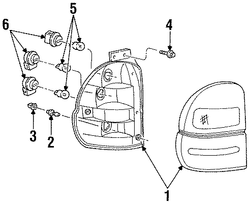 Diagram REAR LAMPS. COMBINATION LAMPS. for your 2000 Ford F-150   