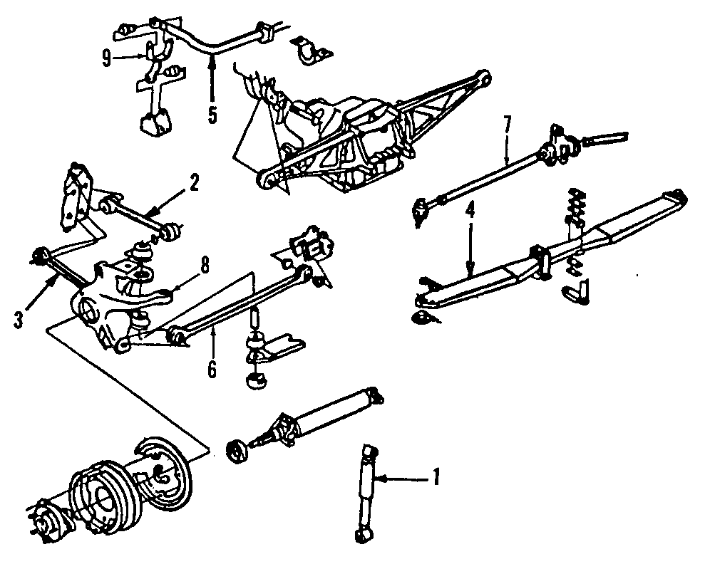 Diagram REAR SUSPENSION. for your 2014 GMC Sierra 2500 HD 6.0L Vortec V8 CNG A/T 4WD WT Standard Cab Pickup 