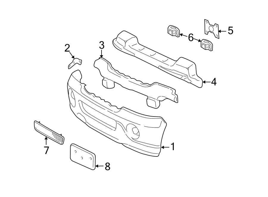 Diagram FRONT BUMPER. BUMPER & COMPONENTS. for your 2014 Lincoln MKZ Hybrid Sedan  