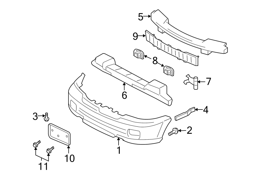 Diagram FRONT BUMPER. BUMPER & COMPONENTS. for your 2019 Ford F-150  Platinum Crew Cab Pickup Fleetside 