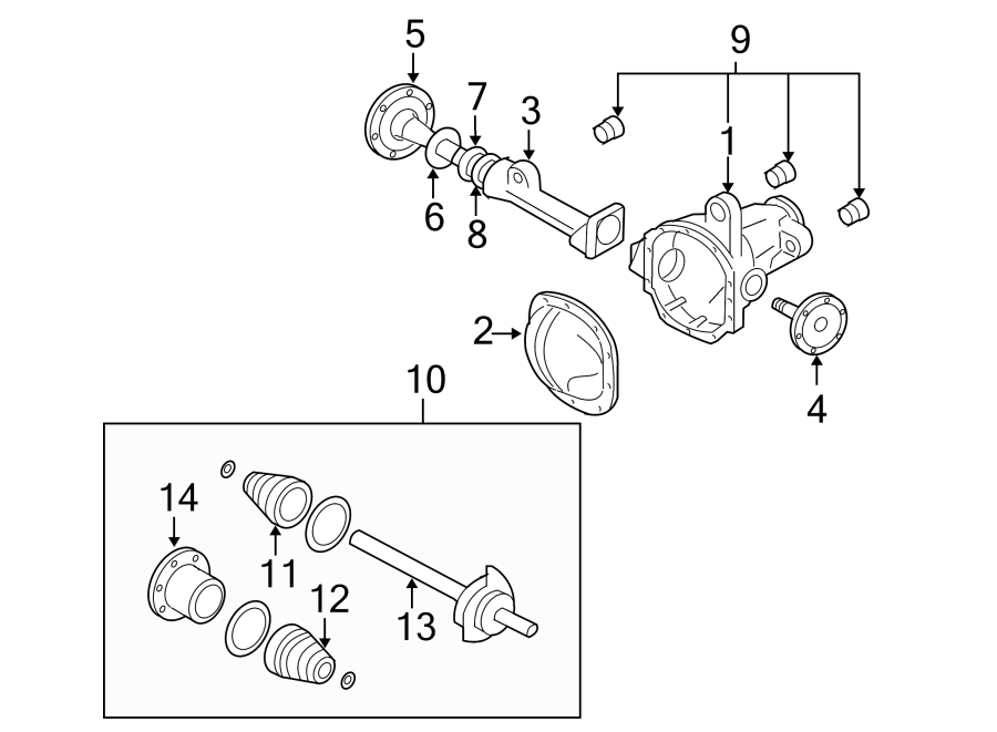 Diagram FRONT SUSPENSION. CARRIER & FRONT AXLES. for your 2001 Ford F-550 Super Duty   