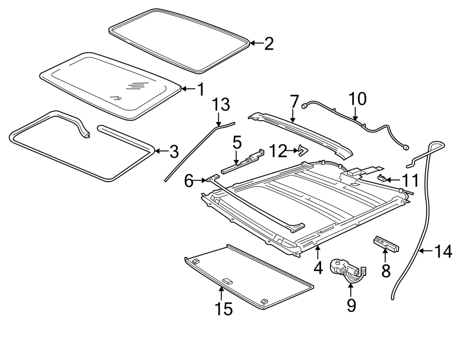 Diagram SUNROOF. for your Lincoln Navigator  