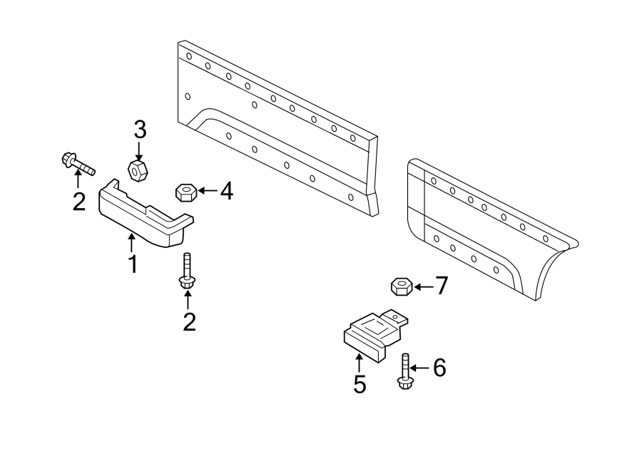 Diagram PILLARS. ROCKER & FLOOR. EXTERIOR TRIM. for your 2024 Ford Transit-350  PTV Standard Cargo Van 
