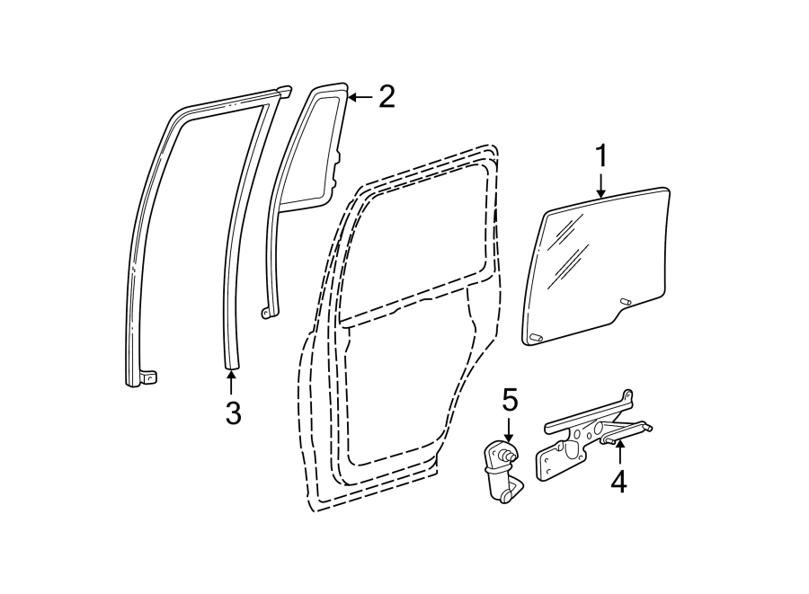 Diagram REAR DOOR. GLASS & HARDWARE. for your 2019 Lincoln MKZ   