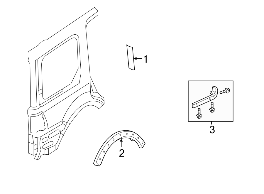 Diagram QUARTER PANEL. EXTERIOR TRIM. for your 1988 Ford Ranger   