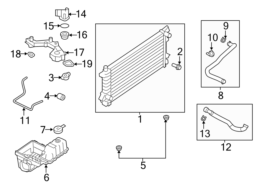 RADIATOR & COMPONENTS. Diagram