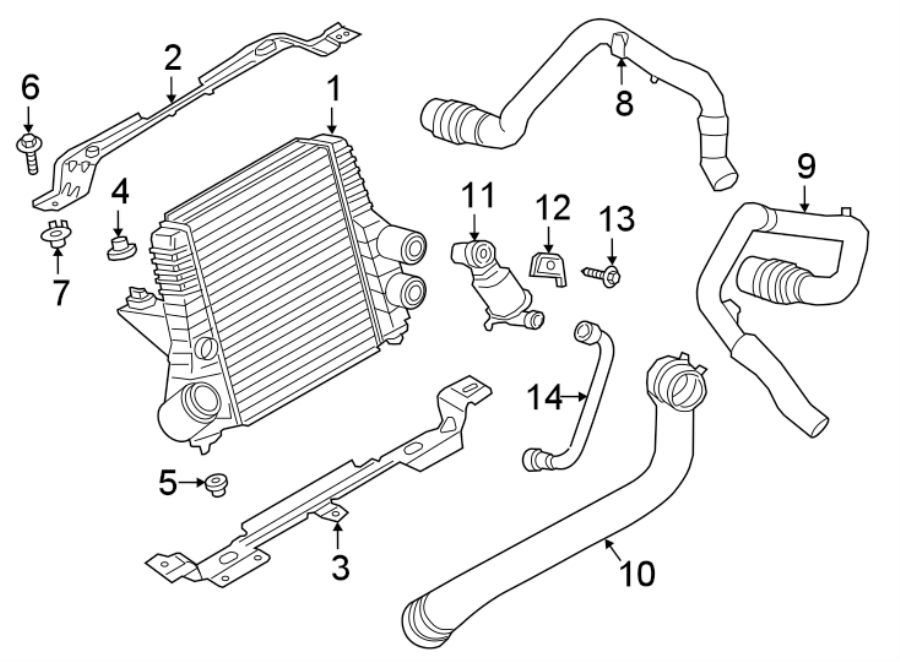 Diagram INTERCOOLER. for your 2020 Ford Expedition   