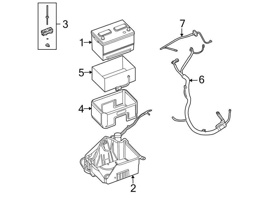 Diagram BATTERY. for your Ford