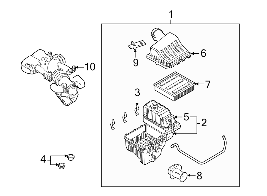 Diagram AIR INTAKE. for your Ford F-150  