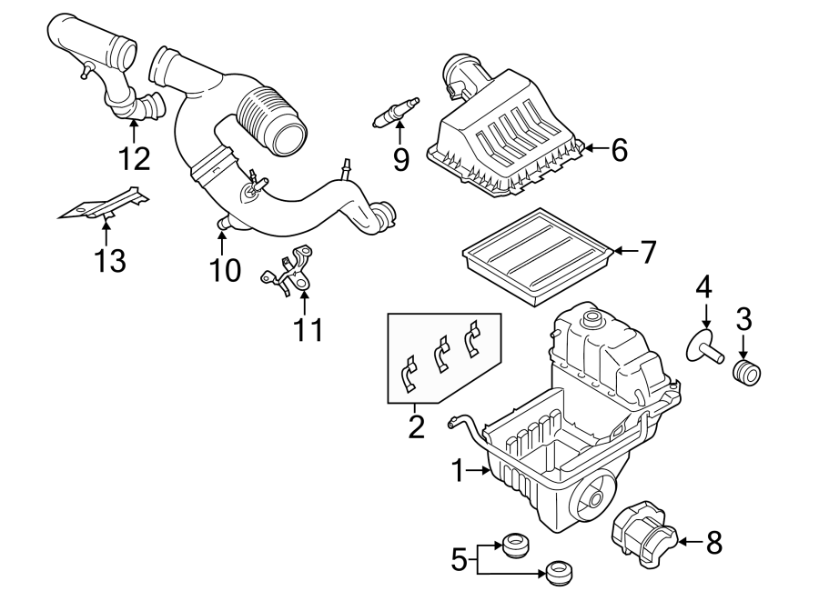 Diagram AIR INTAKE. for your 2013 Ford