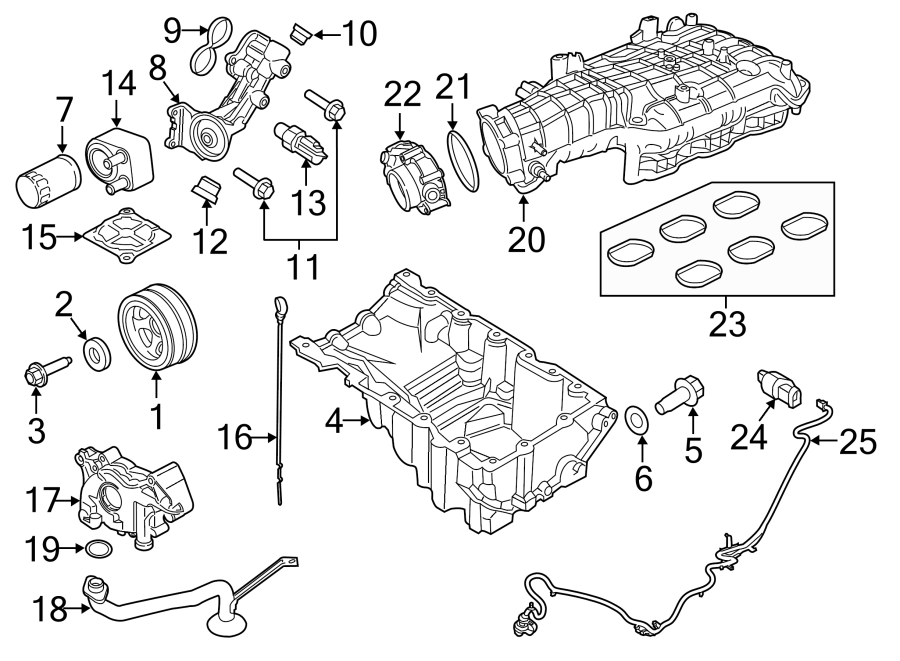 Diagram ENGINE PARTS. for your 2022 Ford F-150   