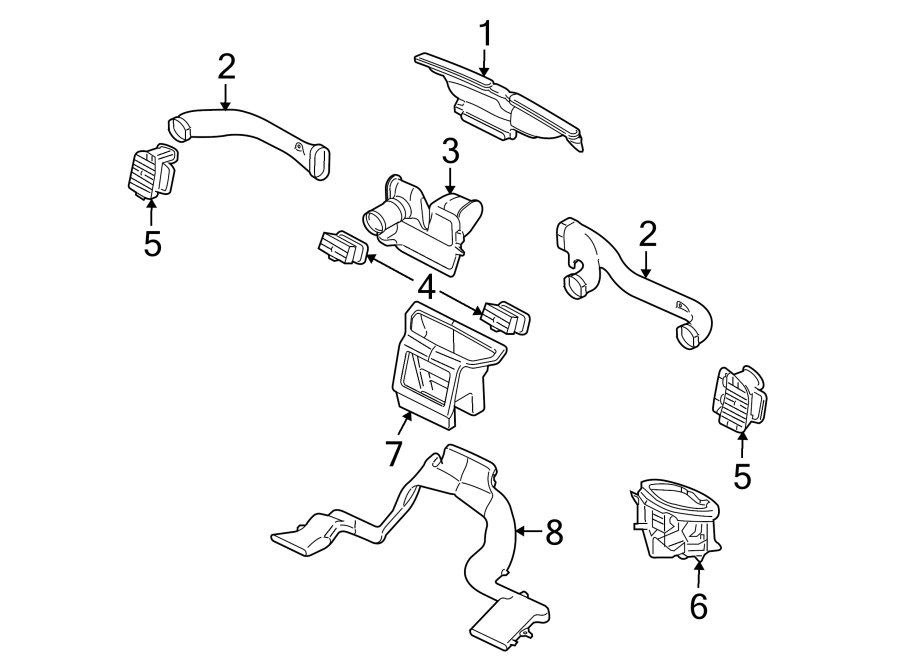 Diagram INSTRUMENT PANEL. DUCTS. for your 2017 Ford F-150   