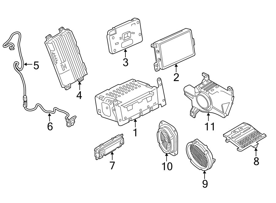 Diagram INSTRUMENT PANEL. SOUND SYSTEM. for your 2010 Ford Transit Connect   