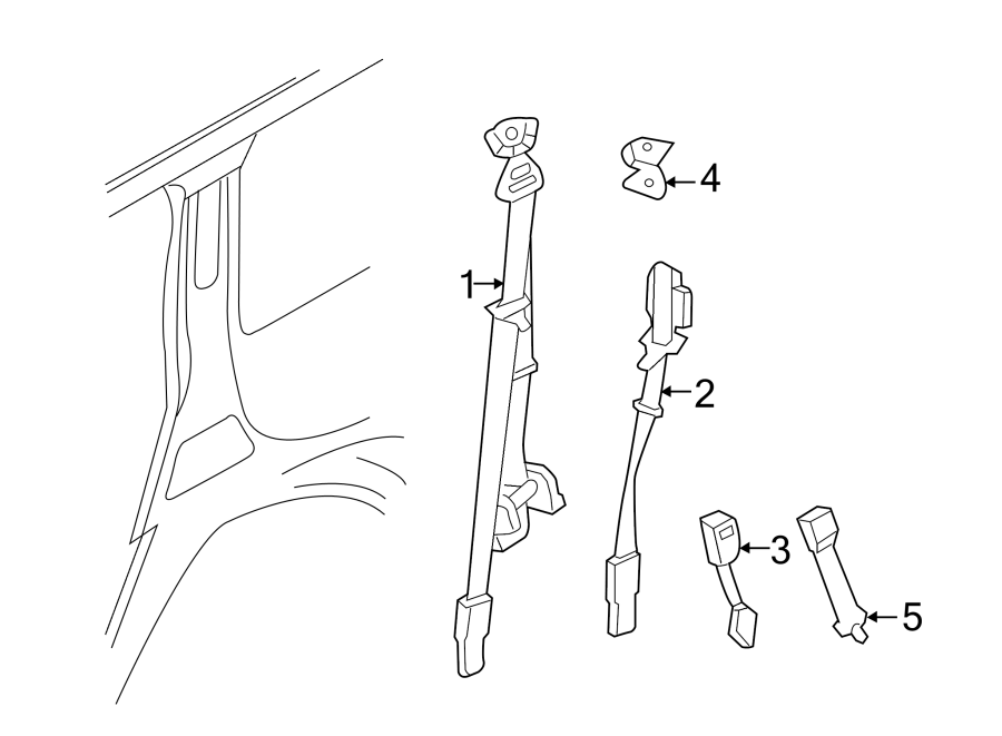 Diagram RESTRAINT SYSTEMS. REAR SEAT BELTS. for your 2006 Ford Explorer   