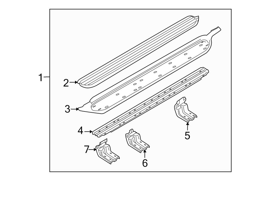 Diagram PILLARS. ROCKER & FLOOR. RUNNING BOARD. for your 2000 Lincoln Navigator   