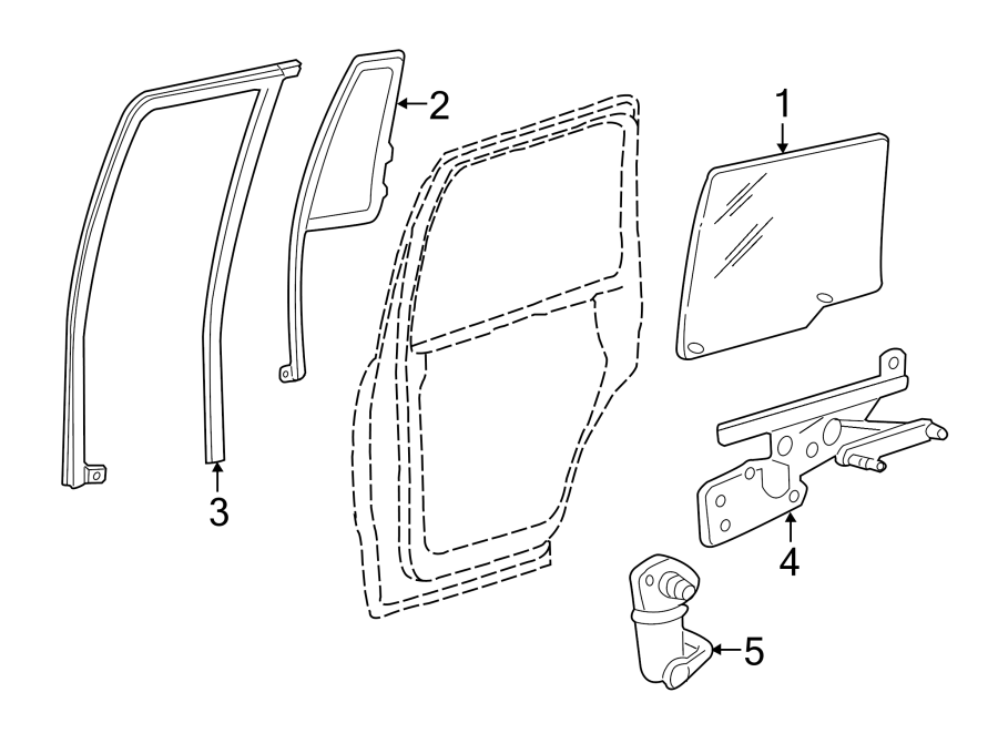 Diagram REAR DOOR. GLASS & HARDWARE. for your 2019 Lincoln MKZ   