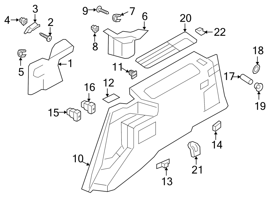 Diagram Quarter panel. Interior trim. for your 2008 Ford F-150   