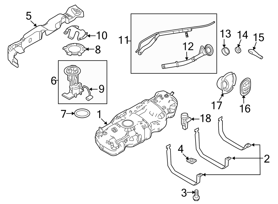 Diagram FUEL SYSTEM COMPONENTS. for your 2002 Ford F-450 Super Duty  Lariat Cab & Chassis - Crew Cab 