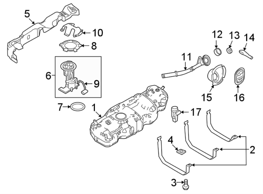 Diagram FUEL SYSTEM COMPONENTS. for your 2007 Lincoln MKZ   