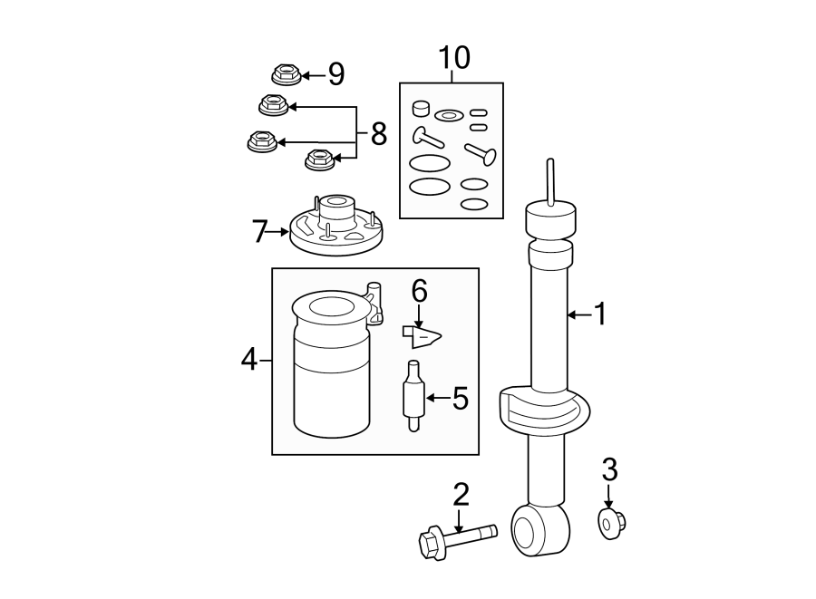 Diagram REAR SUSPENSION. SHOCKS & COMPONENTS. for your 2010 Ford F-150   