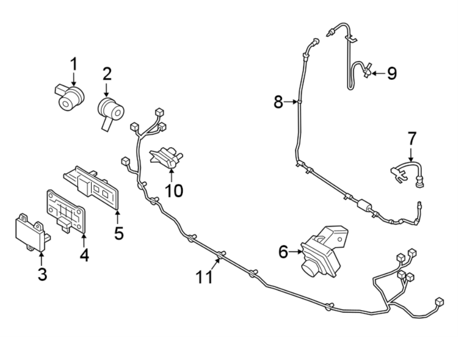 Diagram FRONT BUMPER & GRILLE. ELECTRICAL COMPONENTS. for your 2011 Ford F-150  XL Crew Cab Pickup Fleetside 