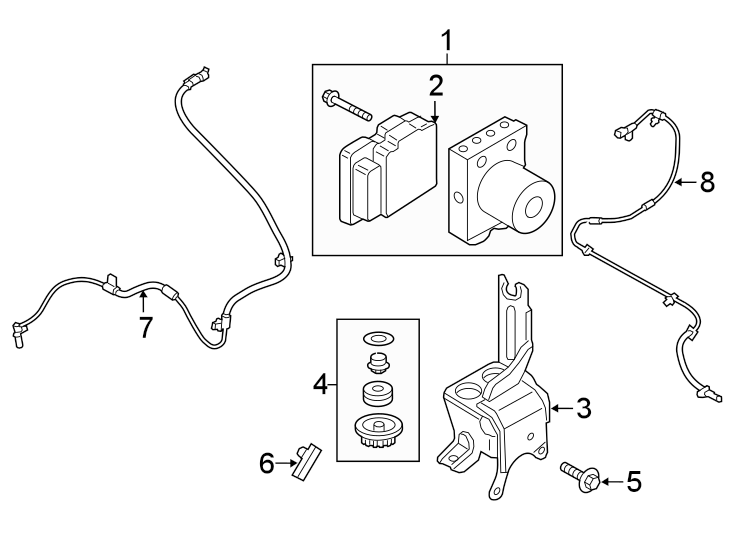 Diagram Abs components. for your 1988 Ford F-150   