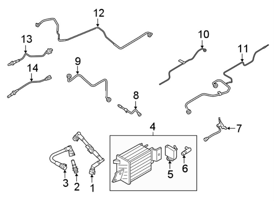 Diagram EMISSION SYSTEM. EMISSION COMPONENTS. for your 2007 Ford Fusion   