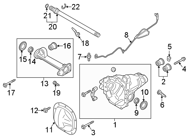 Diagram FRONT SUSPENSION. CARRIER & COMPONENTS. for your 2020 Ford F-150 5.0L V8 FLEX A/T RWD Platinum Crew Cab Pickup Fleetside 