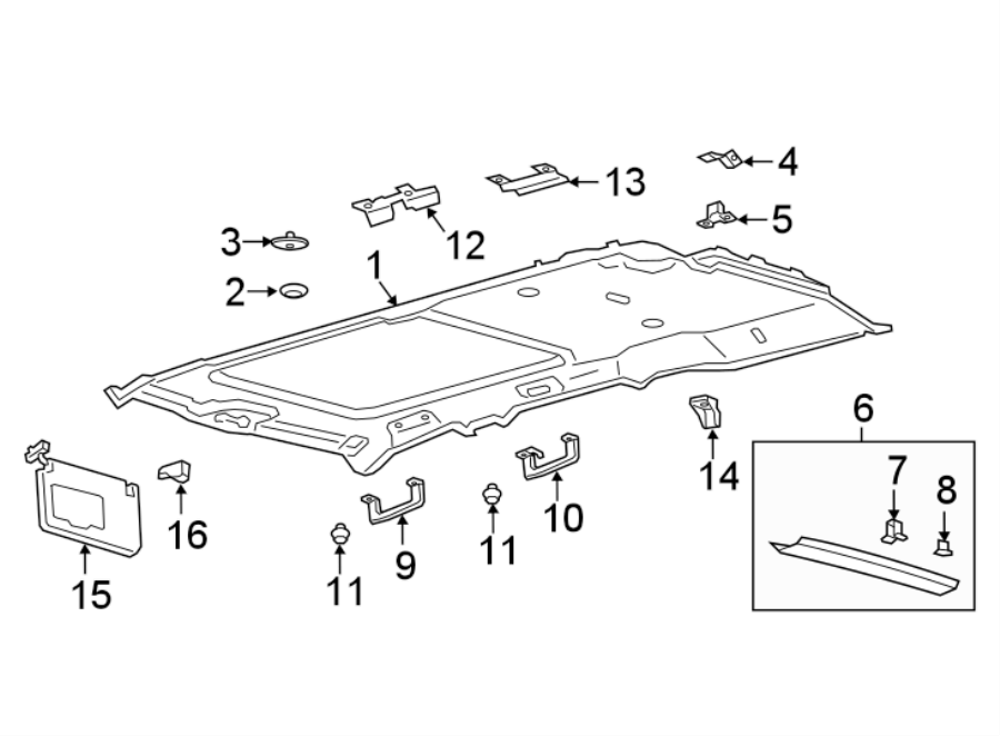 Diagram INTERIOR TRIM. for your 2017 Lincoln MKZ Premiere Sedan 2.0L EcoBoost A/T FWD 