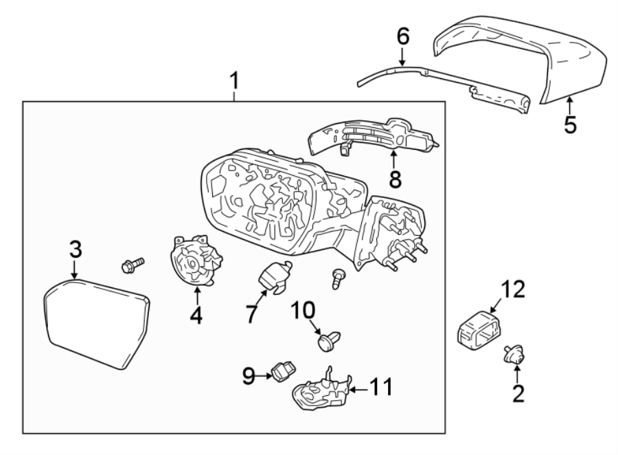 Diagram FRONT DOOR. OUTSIDE MIRRORS. for your 1984 Ford F-150   