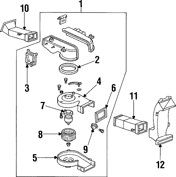 Diagram AIR DISTRIBUTION SYSTEM. for your 1992 Ford Ranger   