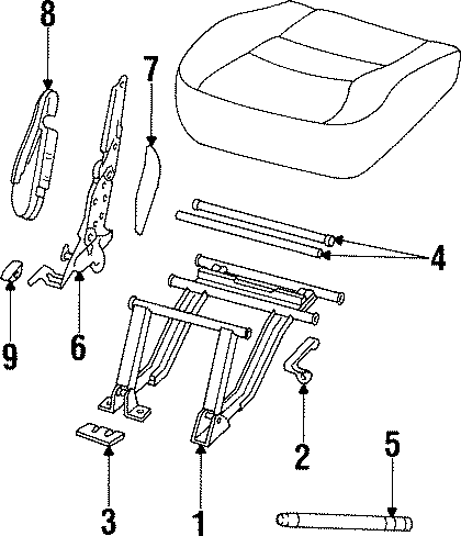 Diagram SEATS & TRACKS. REAR SEAT COMPONENTS. for your 2015 Lincoln MKZ   