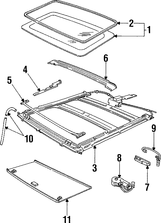 Diagram SUNROOF. for your Lincoln Navigator  