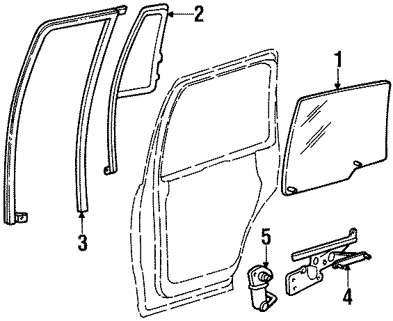 Diagram REAR DOOR. GLASS & HARDWARE. for your 2019 Lincoln MKZ   