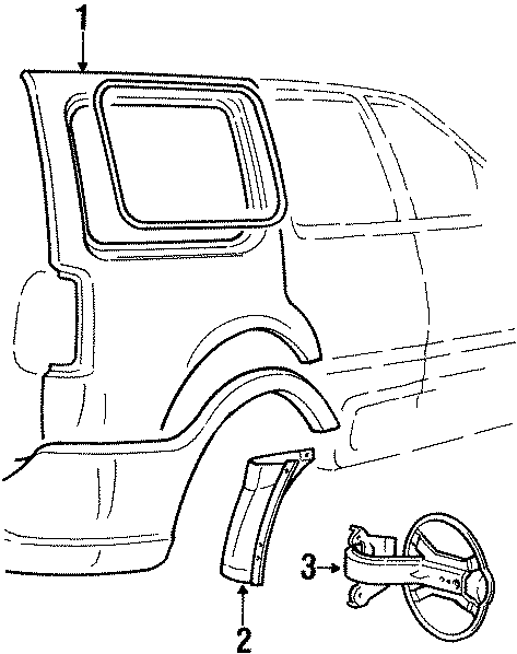 Diagram QUARTER PANEL & COMPONENTS. for your 2019 Ford Transit Connect   