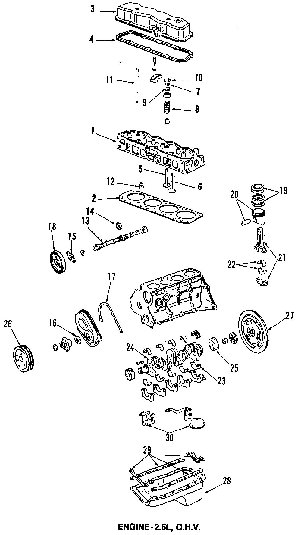 Diagram CAMSHAFT & TIMING. CRANKSHAFT & BEARINGS. CYLINDER HEAD & VALVES. LUBRICATION. MOUNTS. PISTONS. RINGS & BEARINGS. for your 2005 Chevrolet Colorado   