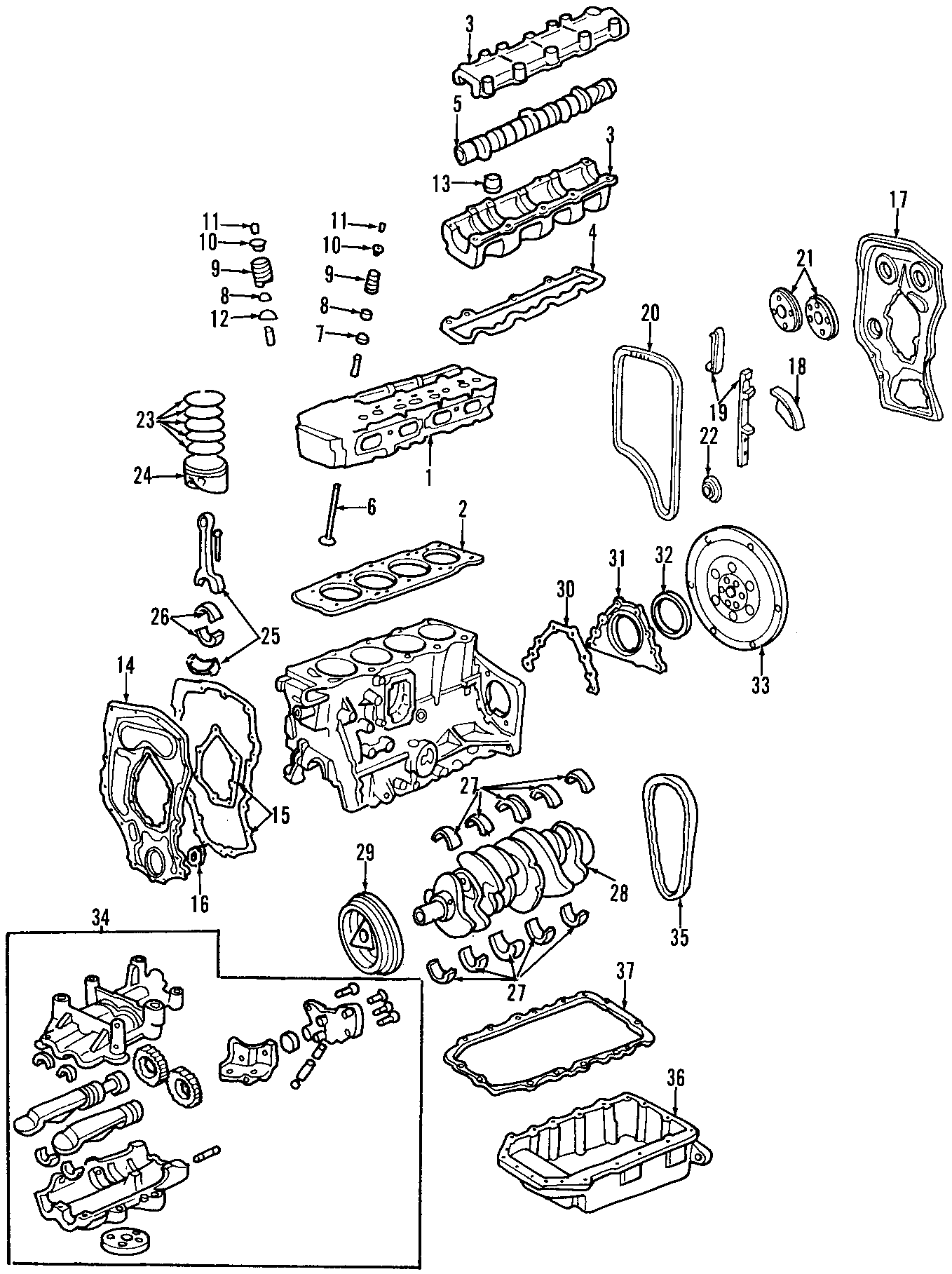 4CAMSHAFT & TIMING. CRANKSHAFT & BEARINGS. CYLINDER HEAD & VALVES. LUBRICATION. MOUNTS. PISTONS. RINGS & BEARINGS.https://images.simplepart.com/images/parts/motor/fullsize/MUP035.png