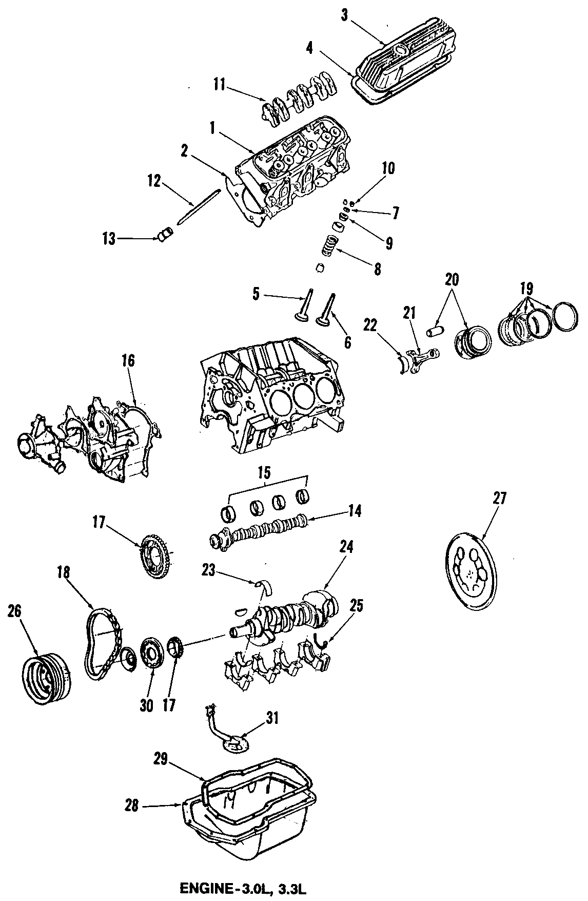 Diagram CAMSHAFT & TIMING. CRANKSHAFT & BEARINGS. CYLINDER HEAD & VALVES. LUBRICATION. MOUNTS. PISTONS. RINGS & BEARINGS. for your 2005 Chevrolet Cobalt   