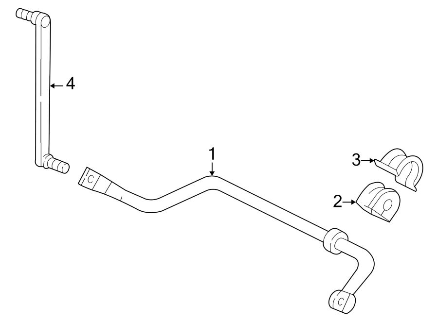 Diagram FRONT SUSPENSION. STABILIZER BAR & COMPONENTS. for your 2017 Lincoln MKZ Select Hybrid Sedan  