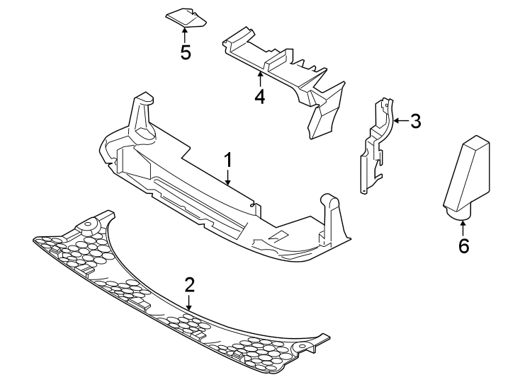 Diagram Radiator support. Splash shields. for your 2002 Ford F-150   