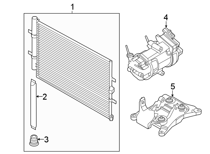 Diagram Air conditioner & heater. Compressor & lines. for your 2017 Ford F-250 Super Duty  XLT Crew Cab Pickup 