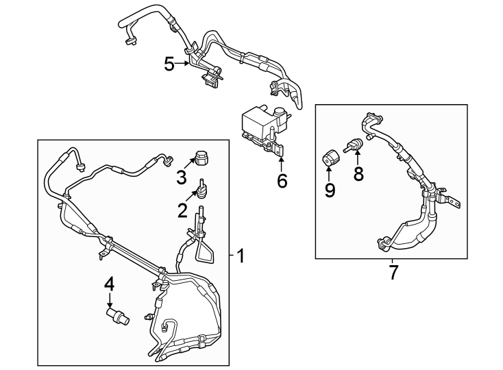 Diagram Air conditioner & heater. Compressor & lines. Condenser. for your 2006 Ford Taurus  SE Sedan 